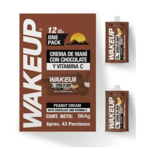 Crema de Mani Natural WAKEUP Sabor Chocolate Libre de Grasas Trans