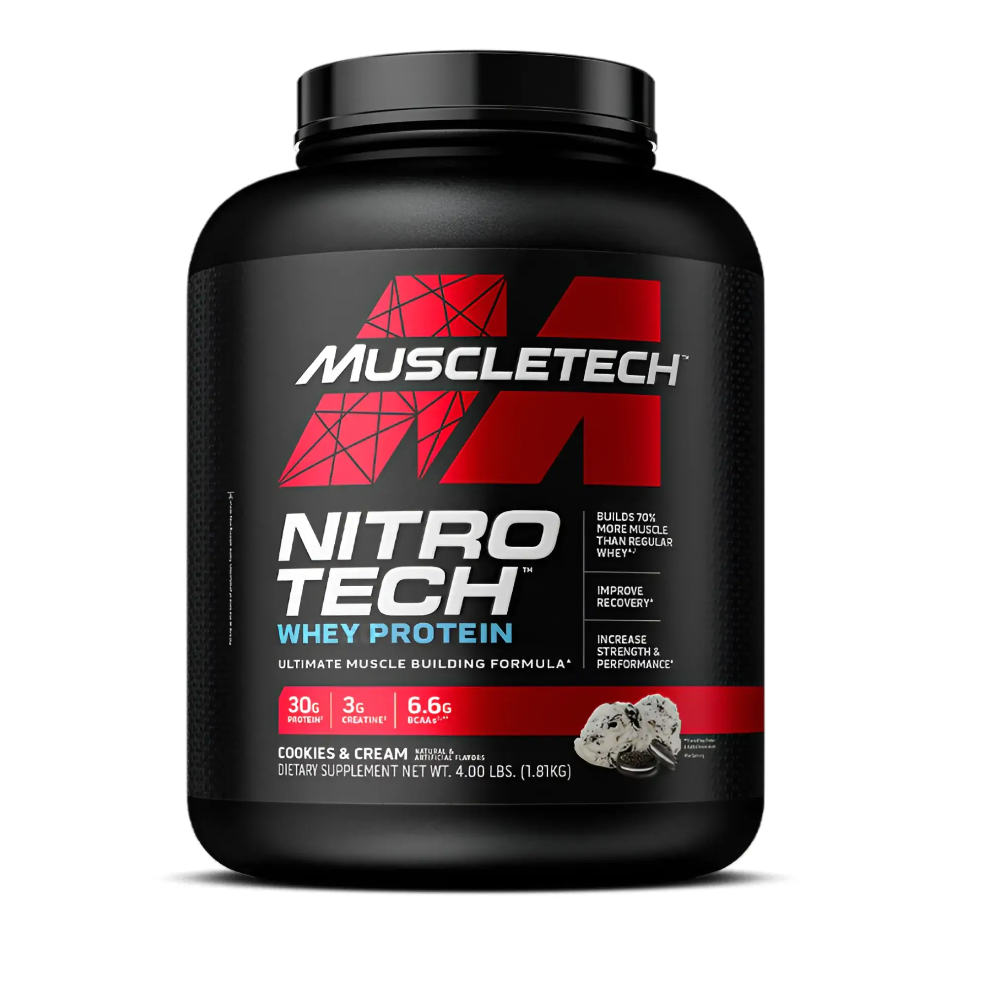 Nitro Tech de Muscletech Sabor a Cookies and Cream en Ibaque