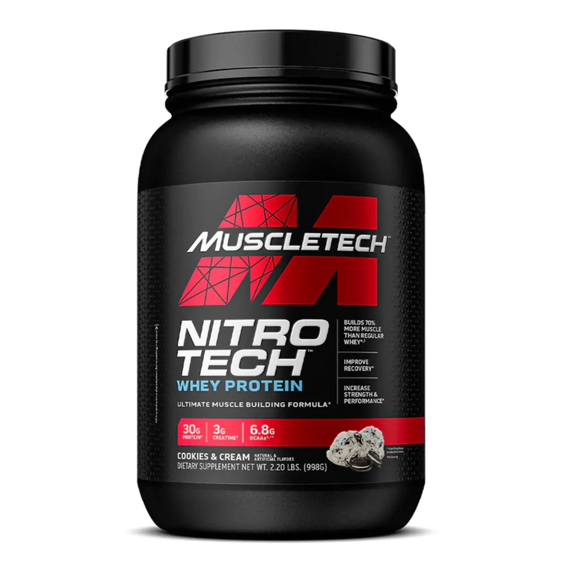 Proteina Importada de Muscletec Nitro Tech Sabor Cookies and Cream en Bucaramanga