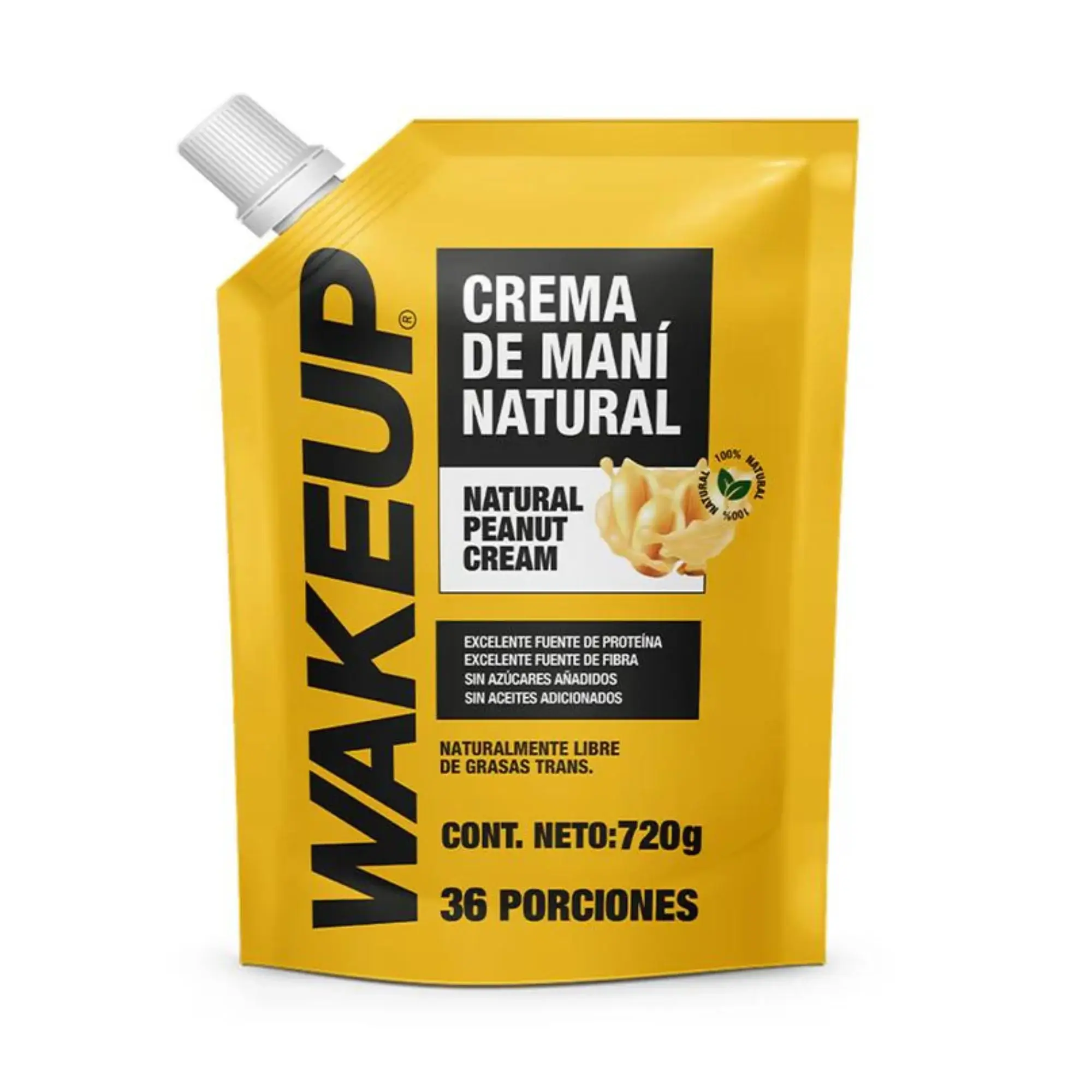 WAKEUP Crema de Mani Natural Libre de Grasas Trans Sabor Chocolate en Cali