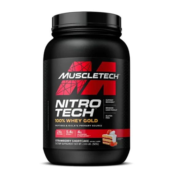 Proteina Muscletech Nitro Tech Whey Gold Sabor a Fresa