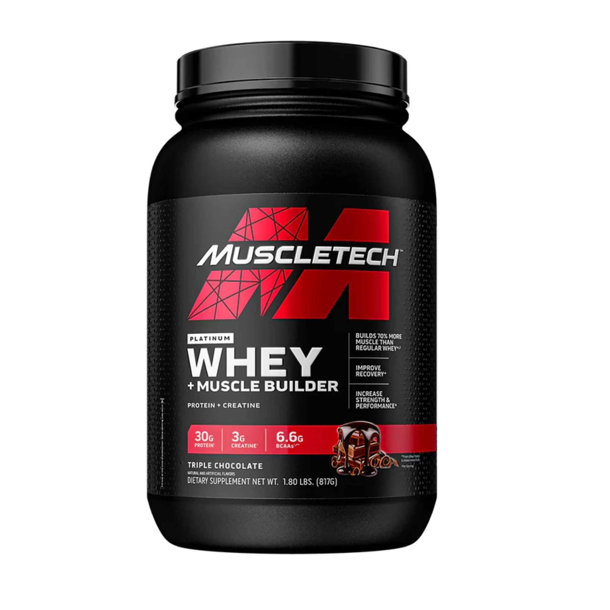 Proteina con Creatina Monohidrata Muscle Builder de Muscletech Sabor a Vainilla en Oferta